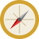 yellow compass vector artwork